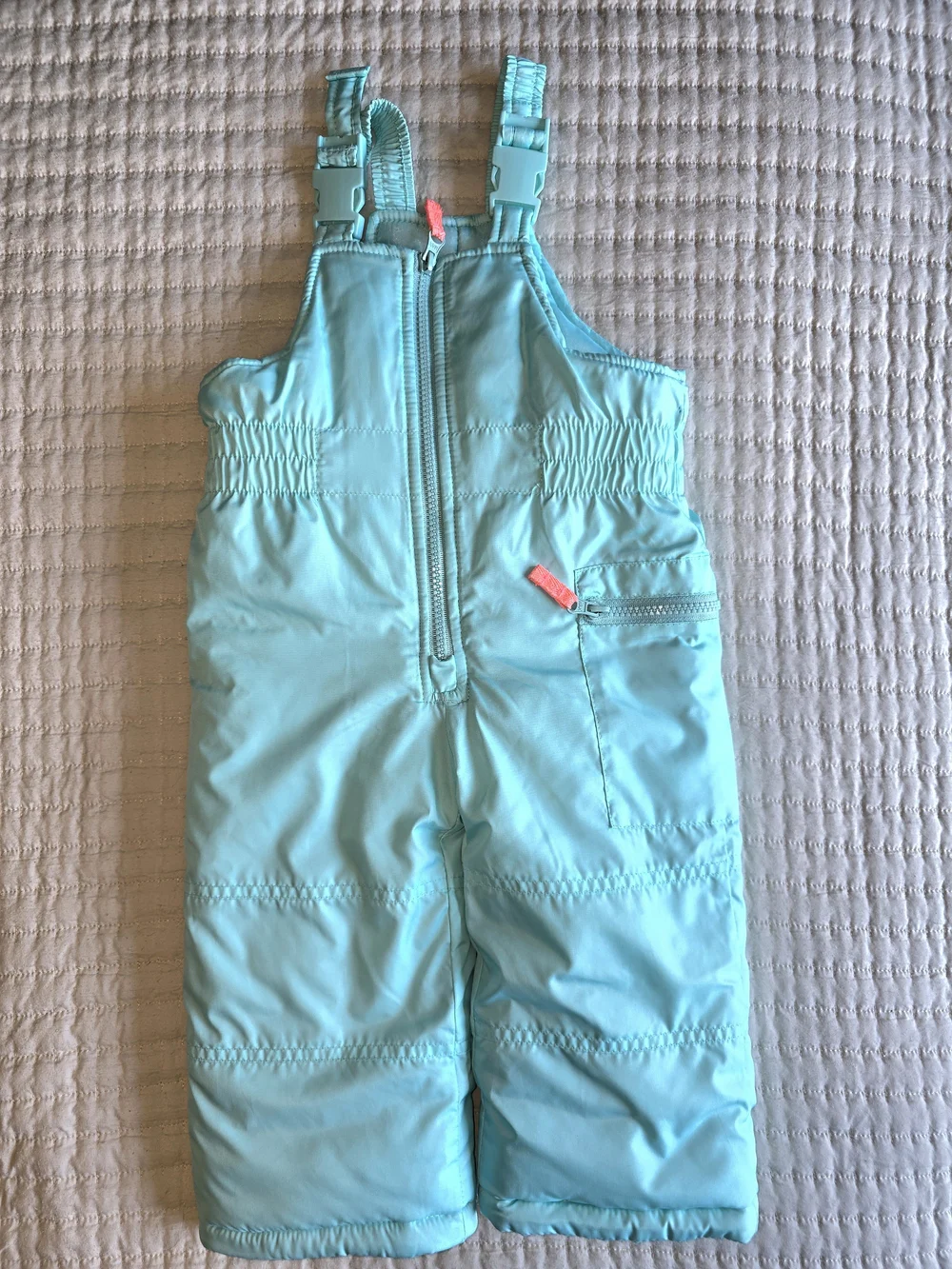 Carter's Light Turquoise Snow Overalls Bib